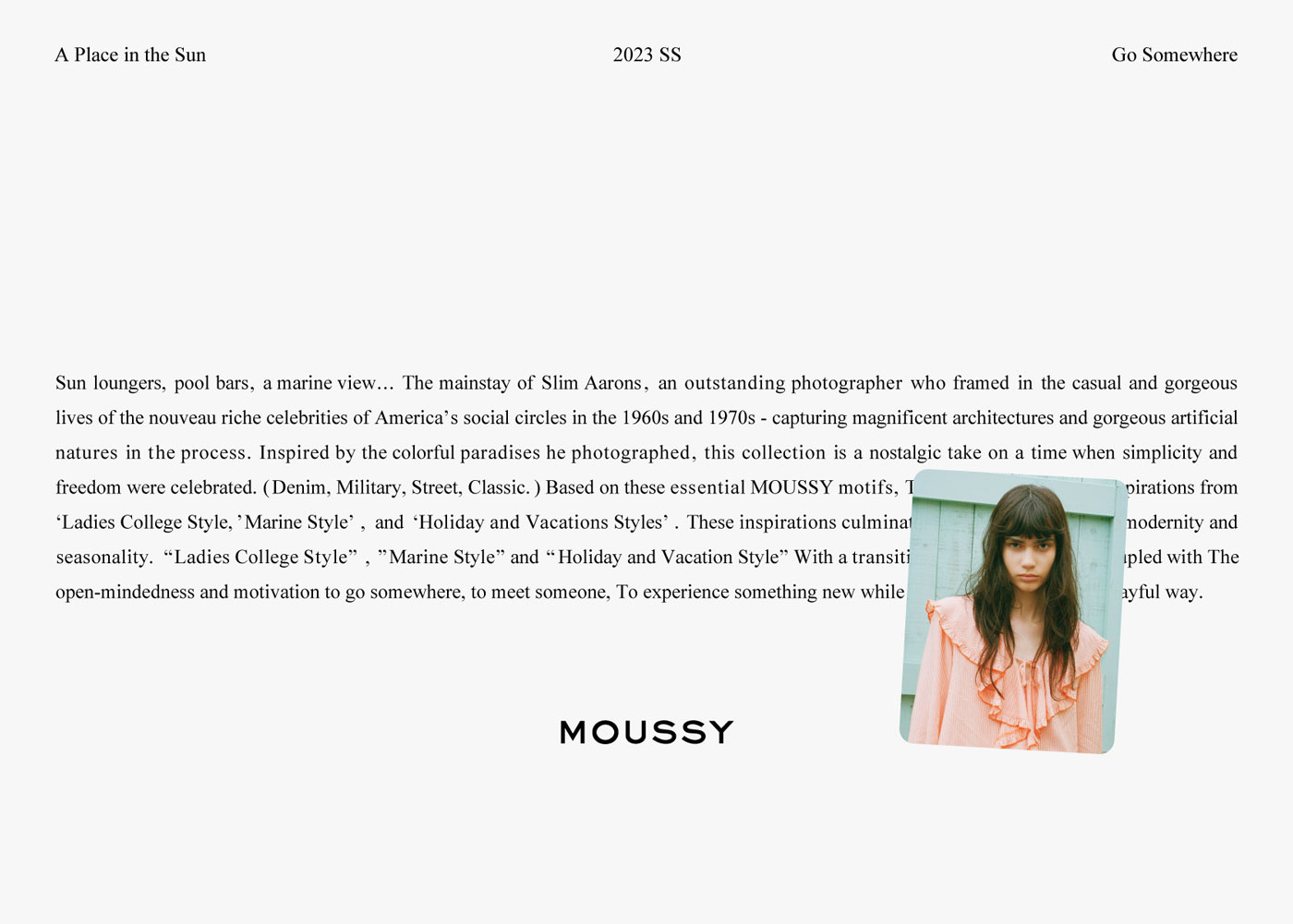 SS23 Collection | MOUSSY